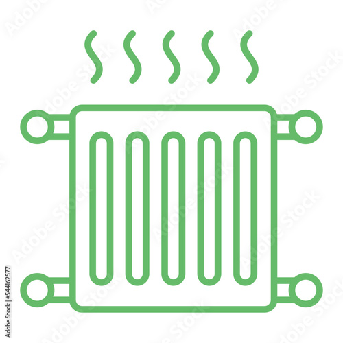 Central Heating Multicolor Line Icon