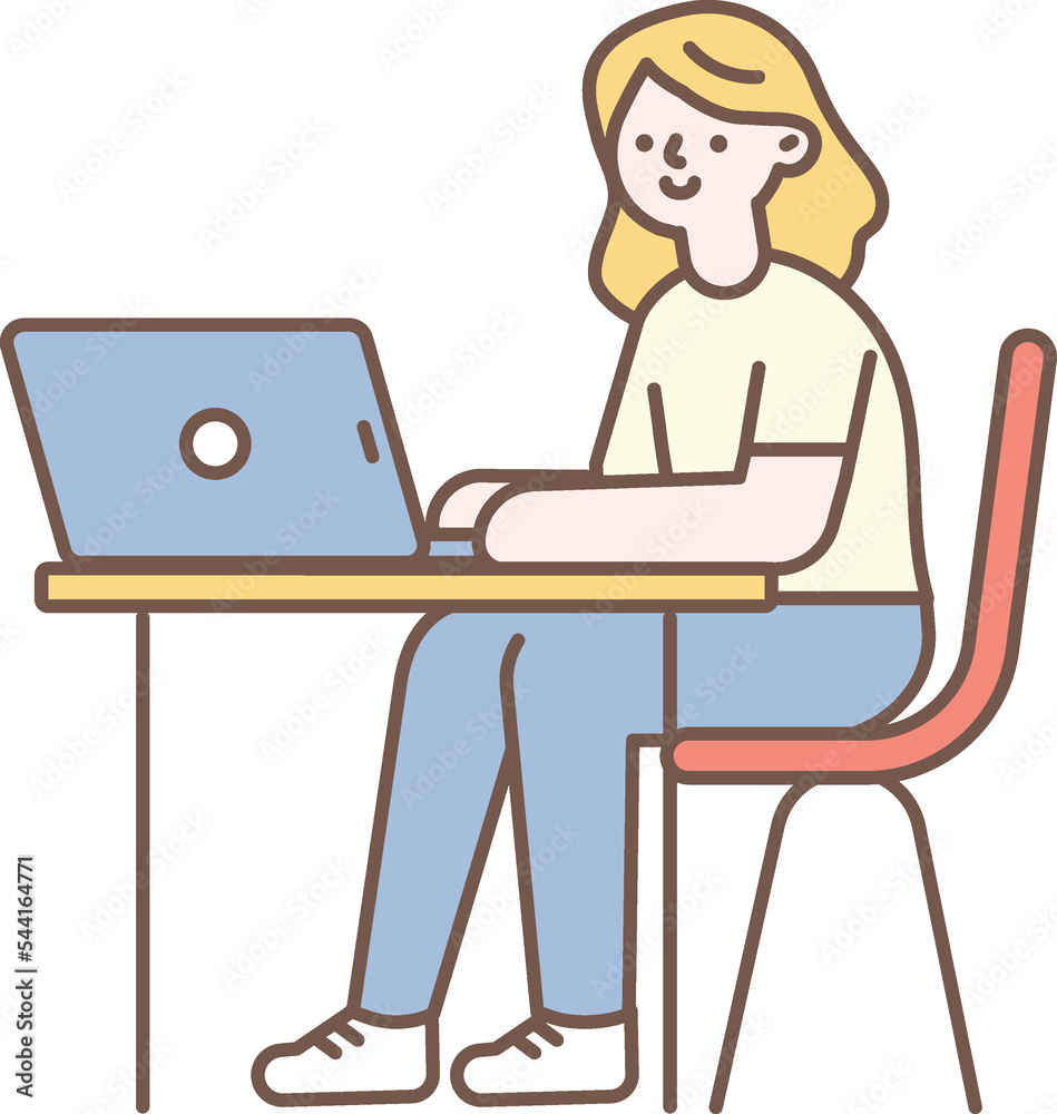 Girl working laptop, brainstorming Girl working laptop, brainstorming
