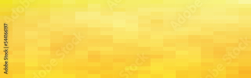 Abstract yellow gradient rectangles mosaic banner background. Vector illustration.