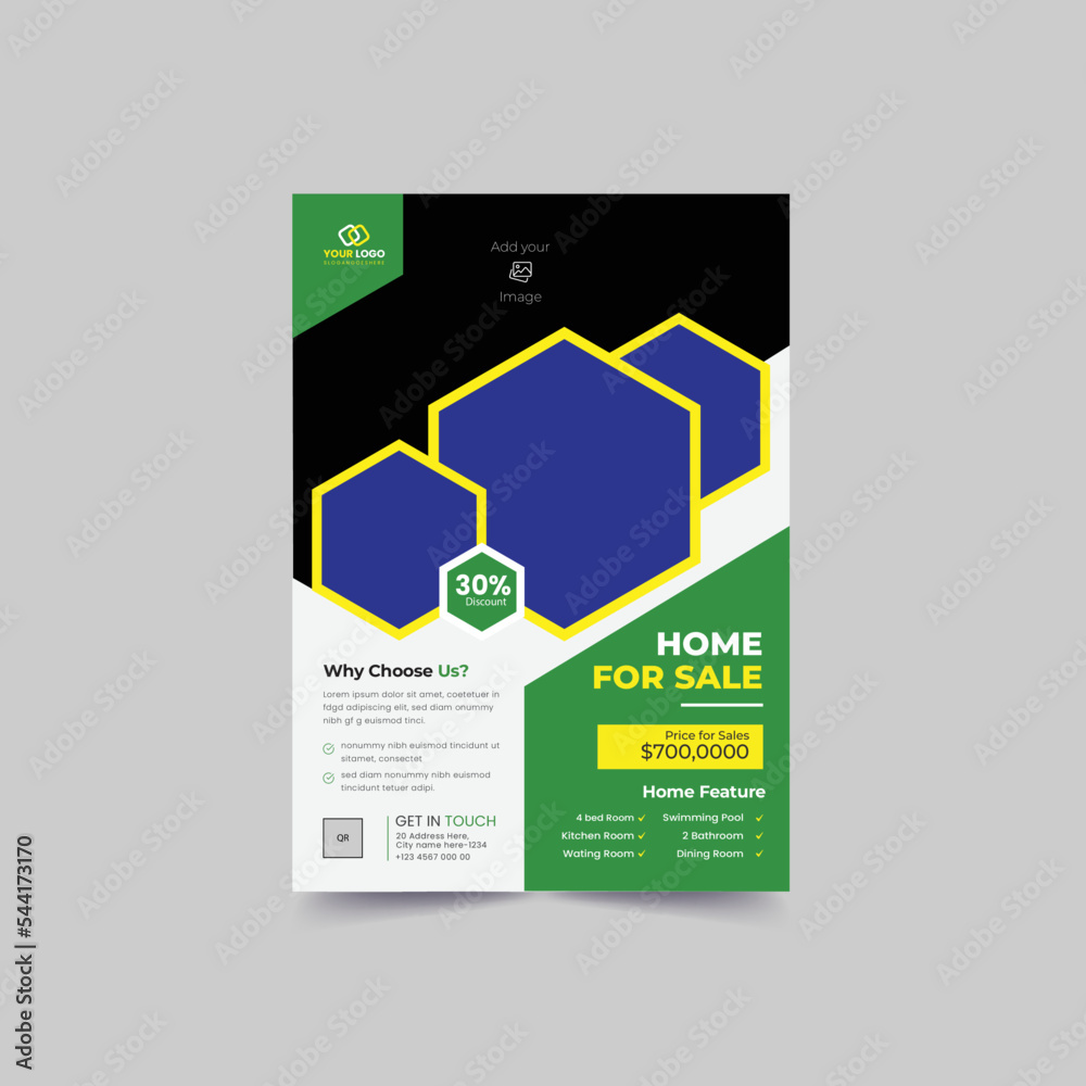 Creative Real estate flyer template design Creative Real estate flyer template design