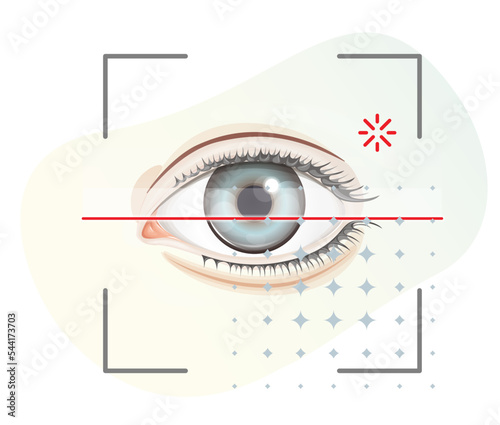 Eye Scan Security Surveillance - Stock Illustration