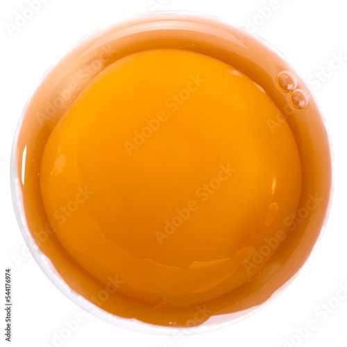 Tablou pe pânză A closeup shot of an open egg with yoke