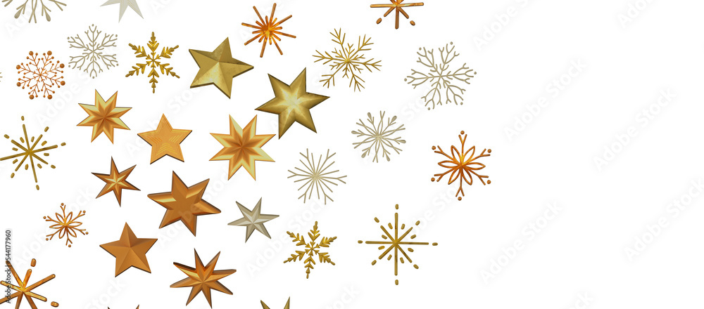 Snowflakes Falling On Snow - Winter Banner Snowflakes Falling On Snow - Winter Banner