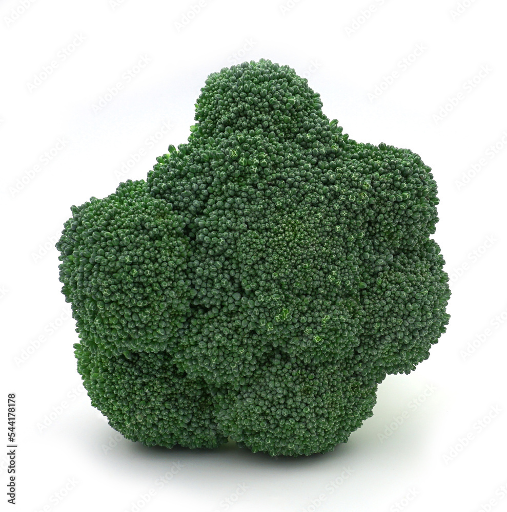 Bouquet de brocoli bio isolé sur fond blanc Bouquet de brocoli bio isolé sur fond blanc