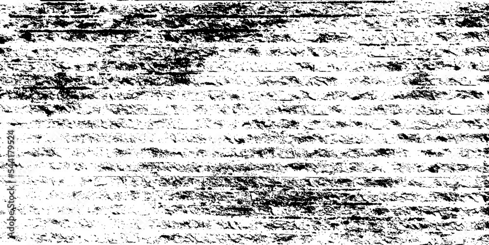 Fototapeta premium Monochrome texture composed of irregular graphic elements. Distressed uneven grunge background. Abstract vector illustration. Overlay for interesting effect and depth. Isolated on white background.