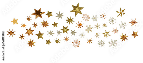 Christmas background design of snowflake and snow falling in the winter 3d illustration