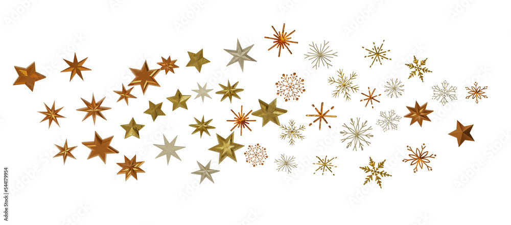 Snowflakes Falling On Snow - Winter Banner Snowflakes Falling On Snow - Winter Banner