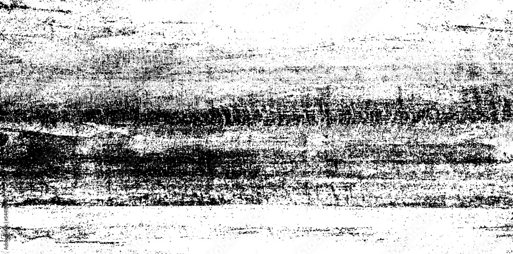 Obraz premium Monochrome texture composed of irregular graphic elements. Distressed uneven grunge background. Abstract vector illustration. Overlay for interesting effect and depth. Isolated on white background.