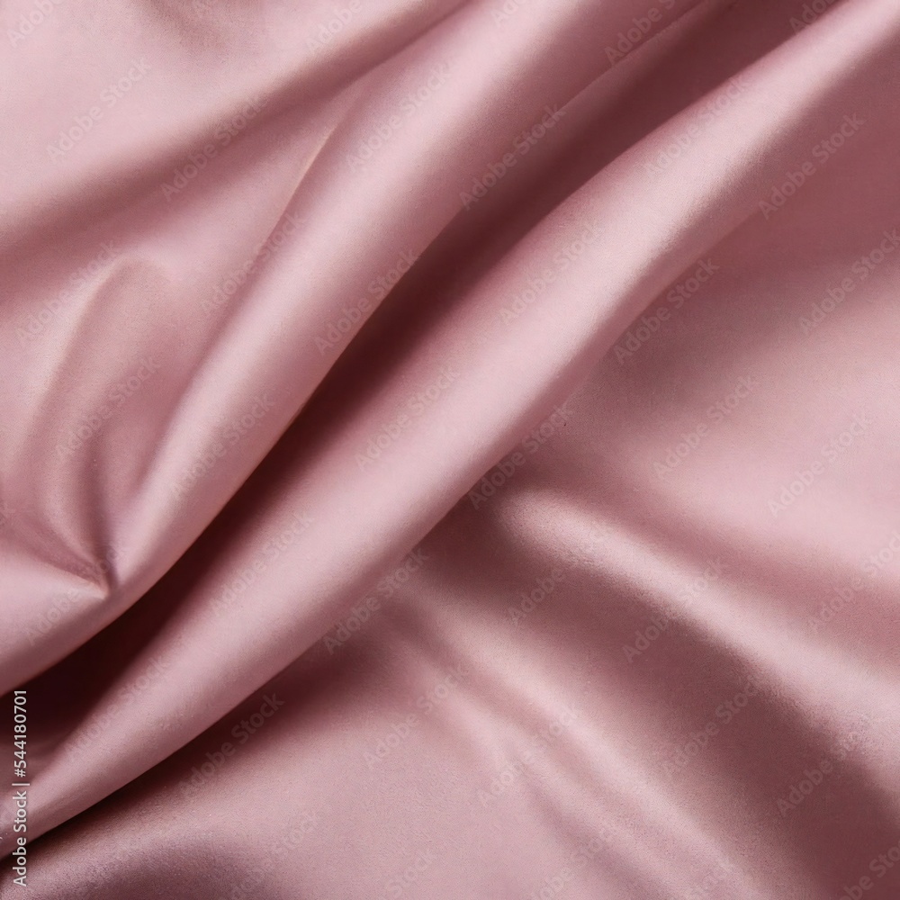 Fototapeta premium Baby pink rippled silk fabric material texture closeup