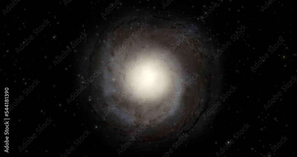 Galaxy in the deep space, the universe 3d illustration background