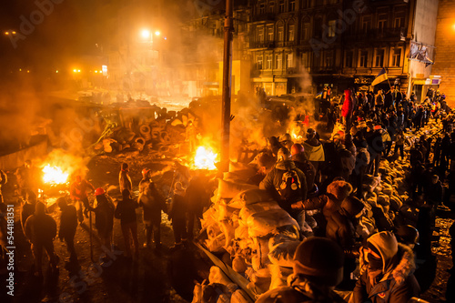 Orange revolution on the Maidan in Kyiv, Ukraine. Street riots and protests. January 2014 © 279photo