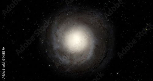 Galaxy in the deep space, the universe 3d illustration background