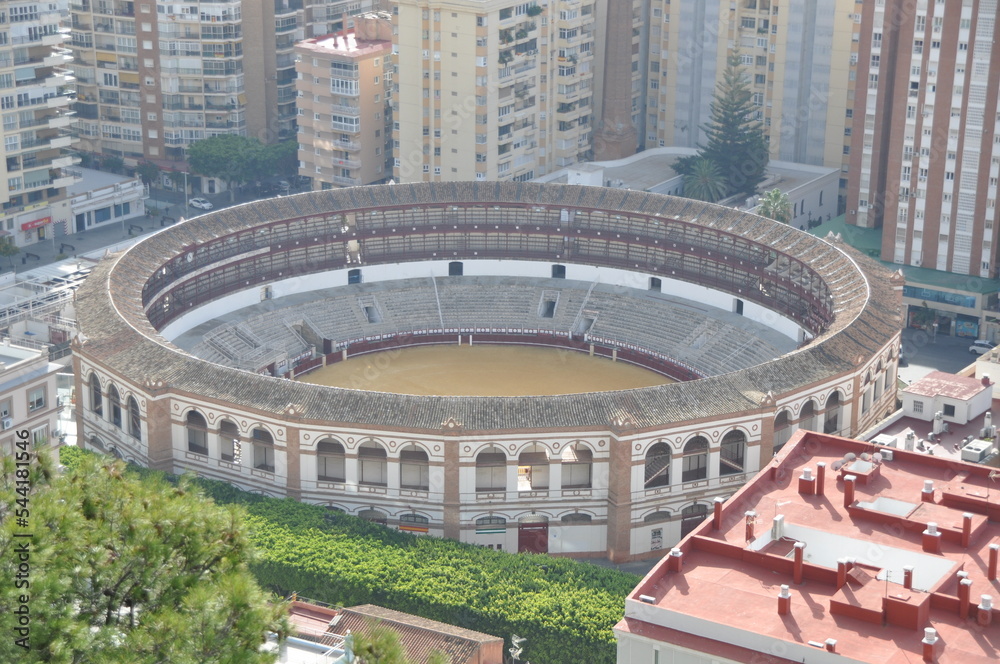 Fototapeta premium Spain, Malaga, tourist city in the Costa del Sol region, attractions,