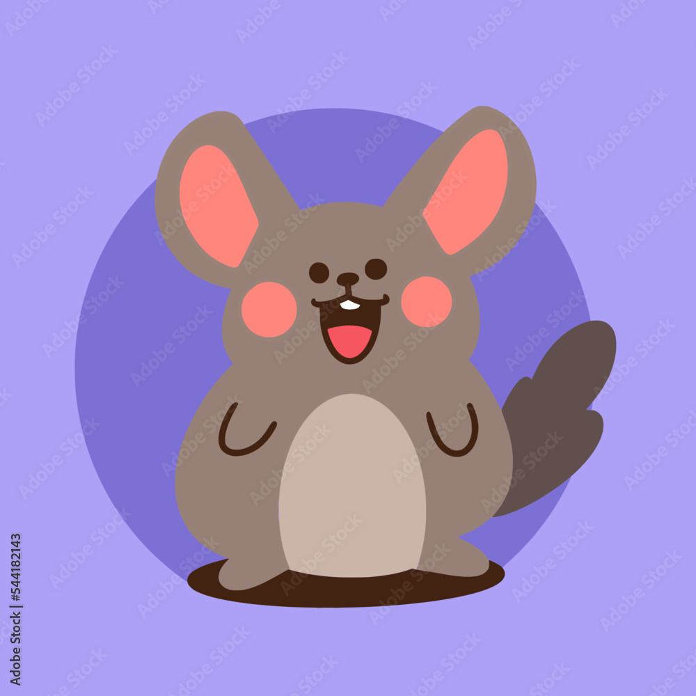 hello sweet chinchilla 1 character doodle vector art asset hello sweet chinchilla 1 character doodle vector art asset