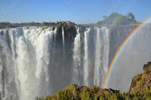 Panoramic view of the Victoria falls, Zimbabwe
