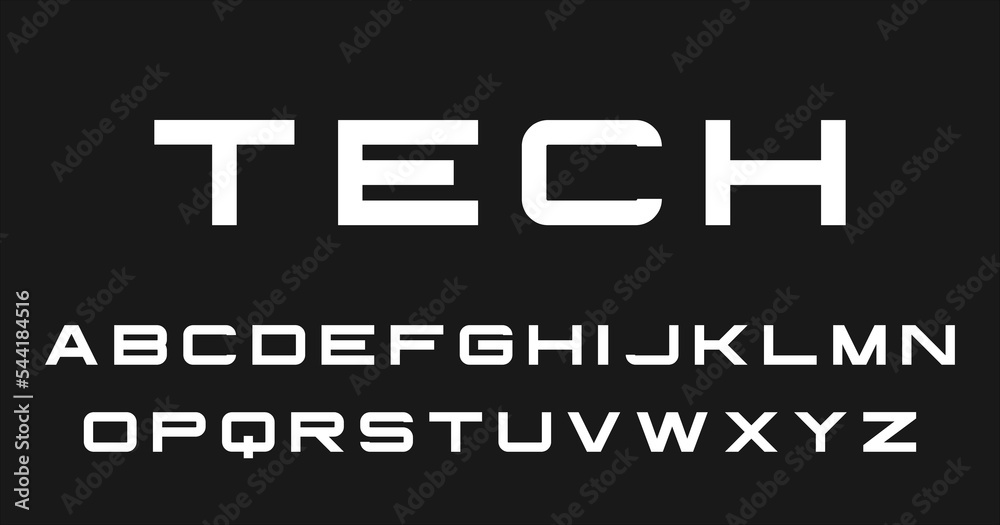 Minimal technology font, science sports luxury illustration Minimal technology font, science sports luxury illustration