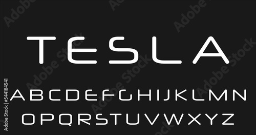 Tesla modern font, minimal urban fonts, alphabetic luxury typography regular font