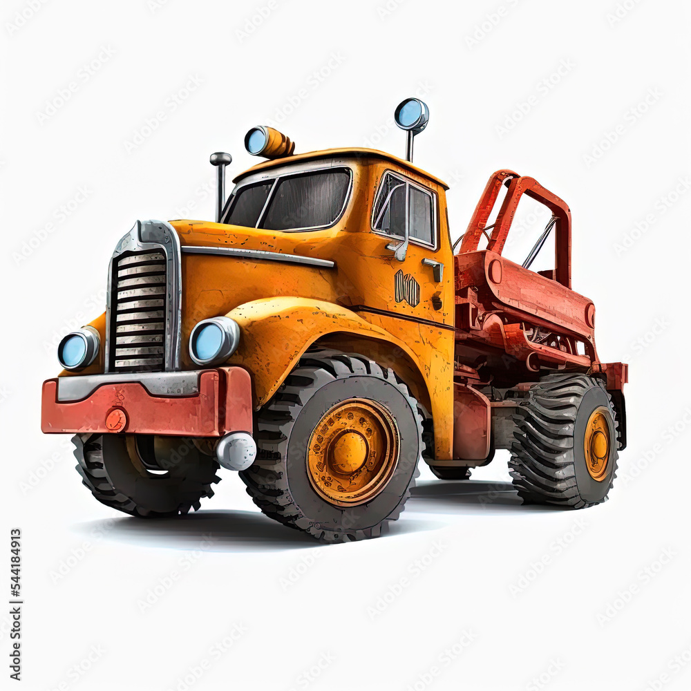 Toy truck isolated on a white background