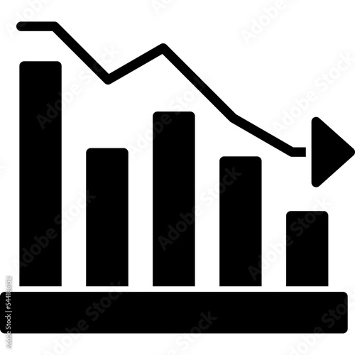 Fluctuation Down Icon