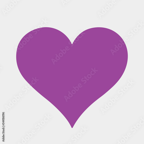 Love symbol icon. Purple heart vector. Valentine's Day design