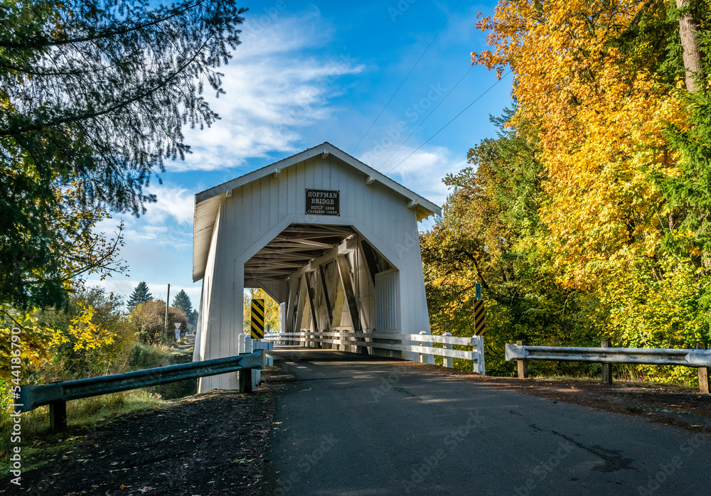 Fototapeta premium Hoffman Historic Covered Bridge in Oregon