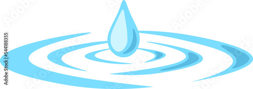 Falling drop of water icon. Vector illustration