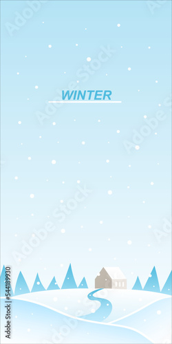 Beautiful winter banner wit...