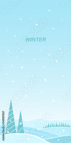Beautiful winter banner wit...