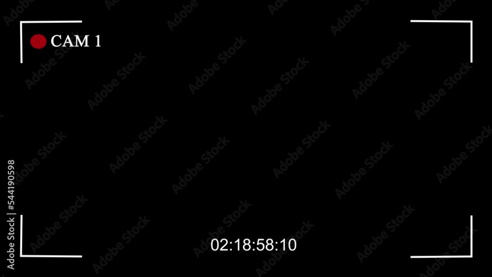 Display of the main monitor CAM 1 of the video surveillance system on a black background.