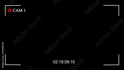 Display of the main monitor CAM 1 of the video surveillance system on a black background.