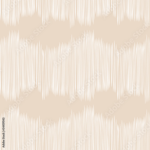 Abstract wave lines on the beige background, seamless pattern.