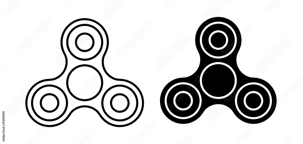 Spinner icon. Spinner, hand twister, fidget spinner, entertainment spinning toy. Spinner icon. Spinner, hand twister, fidget spinner, entertainment spinning toy.
