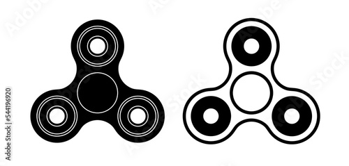 Spinner icon. Spinner, hand twister, fidget spinner, entertainment spinning toy.