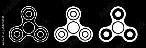 Spinner icon. Spinner, hand twister, fidget spinner, entertainment spinning toy.