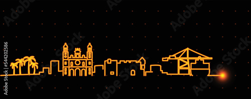 Las Palmas Light Streak Skyline Profile