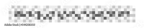Censorship blur effect checkered texture. Monochrome gray pixel mosaic pattern to hide text, image or another unwanted or privacy content