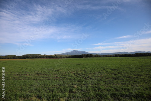 landscape of Syari Mountain from Kiyosato town in Hokkaido, Japan photo