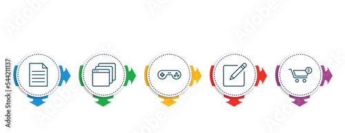 editable thin line icons with infographic template. infographic for concept. included ,