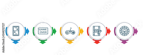 editable thin line icons with infographic template. infographic for concept. included ,