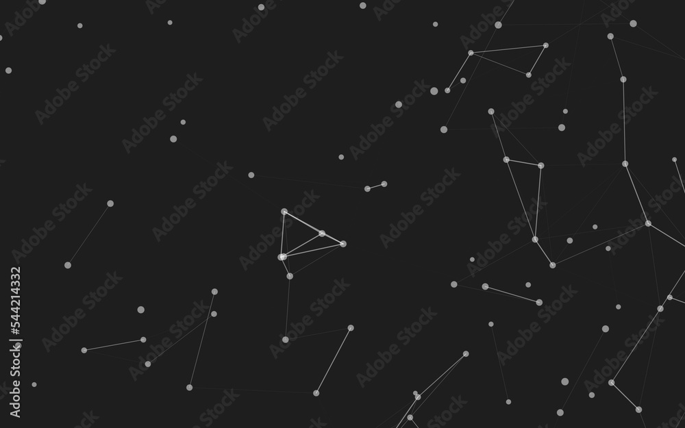 Abstract background. Molecules technology with polygonal shapes, connecting dots and lines. Connection structure. Big data visualization. Abstract background. Molecules technology with polygonal shapes, connecting dots and lines. Connection structure. Big data visualization.