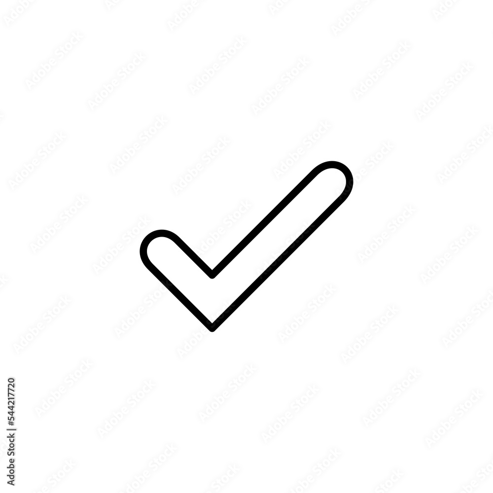 Check mark icon vector illustration. Tick mark sign and symbol Check mark icon vector illustration. Tick mark sign and symbol