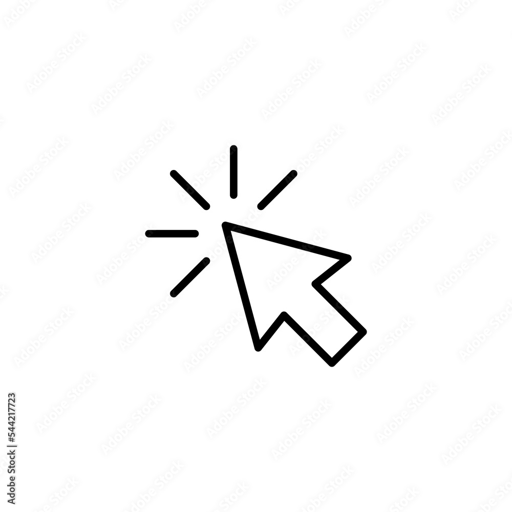 Click icon vector illustration. pointer arrow sign and symbol. cursor icon Click icon vector illustration. pointer arrow sign and symbol. cursor icon