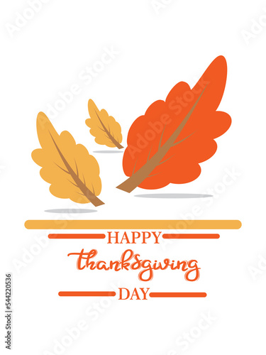 Autumn Thanksgiving day greeting card Vector Icon Simple Illustration
