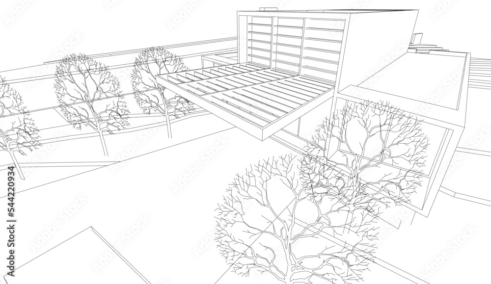 Obraz premium sketch of building