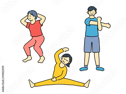 ストレッチをする人