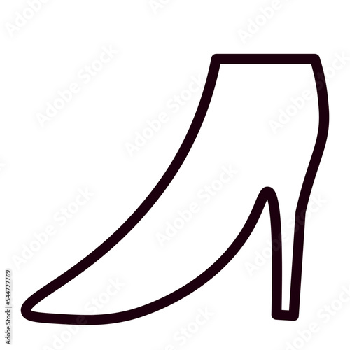 shoe with a heel icon isolated on white background