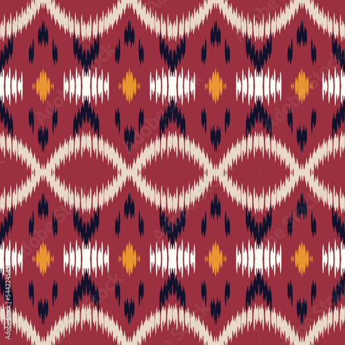Filipino ikat batik textile seamless pattern digital vector design for Print saree Kurti Borneo Fabric border brush symbols swatches cotton