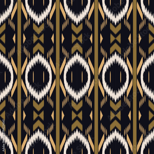 African ikat batik textile seamless pattern digital vector design for Print saree Kurti Borneo Fabric border brush symbols swatches stylish