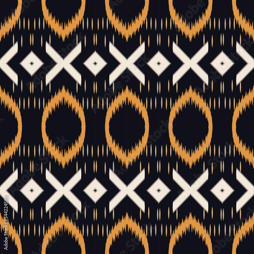 ikat Aztec batik textile seamless pattern digital vector design for Print saree Kurti Borneo Fabric border brush symbols swatches designer