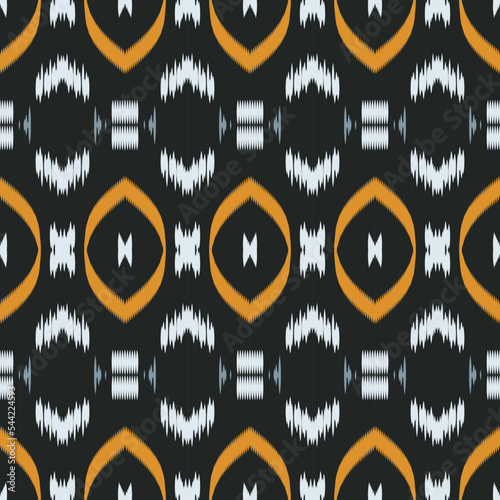 ikat Aztec batik textile seamless pattern digital vector design for Print saree Kurti Borneo Fabric border brush symbols swatches party wear